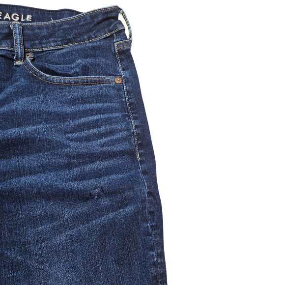 Mens American Eagle Original Straight Dark Wash Jeans 36x34 Next Level Airflex - Picture 4 of 5